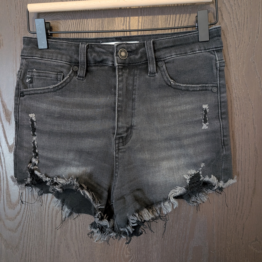 KanCan Black Distressed Jean Shorts